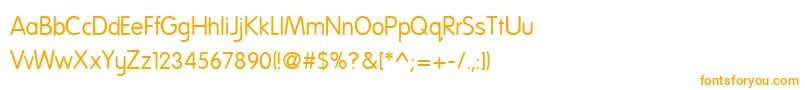 フォントNationalFirstFont – 白い背景にオレンジのフォント