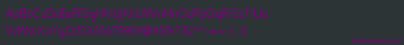 Fonte NationalFirstFont – fontes roxas em um fundo preto