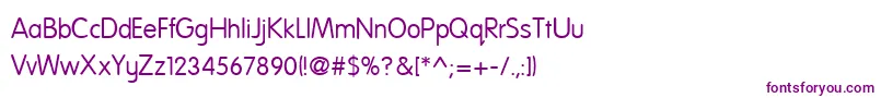 フォントNationalFirstFont – 白い背景に紫のフォント