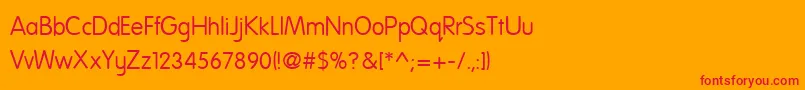 NationalFirstFont Font – Red Fonts on Orange Background