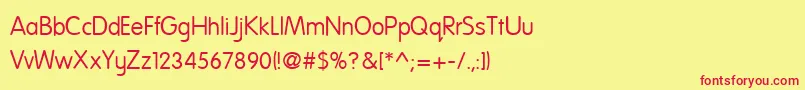 NationalFirstFont Font – Red Fonts on Yellow Background