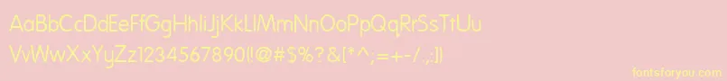 NationalFirstFont Font – Yellow Fonts on Pink Background