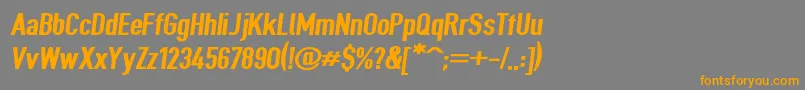 Giveahootblkextobl Font – Orange Fonts on Gray Background