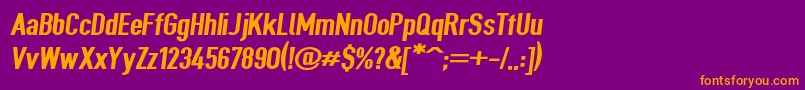 Giveahootblkextobl Font – Orange Fonts on Purple Background