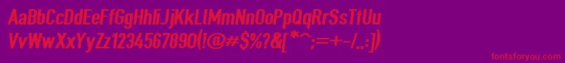 Giveahootblkextobl Font – Red Fonts on Purple Background