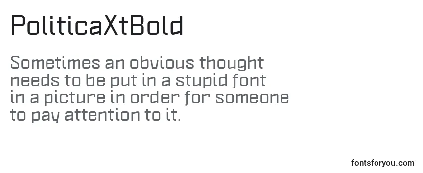 Review of the PoliticaXtBold Font