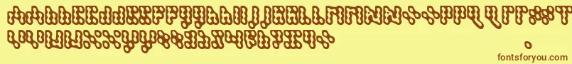 Dispute Font – Brown Fonts on Yellow Background