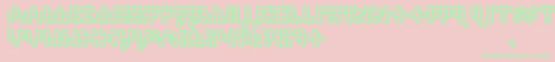 Dispute Font – Green Fonts on Pink Background