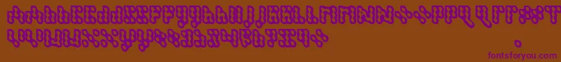 Dispute Font – Purple Fonts on Brown Background