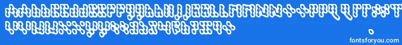 フォントDispute – 青い背景に白い文字