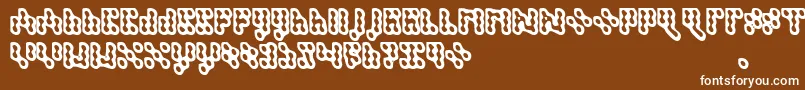 フォントDispute – 茶色の背景に白い文字