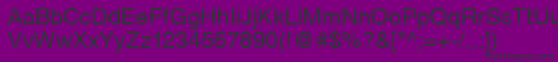 Шрифт Cyrillichelvet – чёрные шрифты на фиолетовом фоне