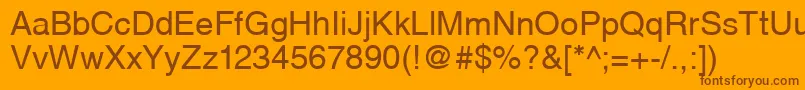 Weitere Informationen zur Cyrillichelvet-Schriftart Cyrillichelvet-Schriftart – Braune Schriften auf orangefarbenem Hintergrund