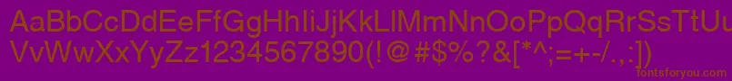 fuente Cyrillichelvet – Fuentes Marrones Sobre Fondo Morado