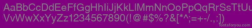 Cyrillichelvet-Schriftart – Graue Schriften auf violettem Hintergrund