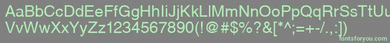 fuente Cyrillichelvet – Fuentes Verdes Sobre Fondo Gris