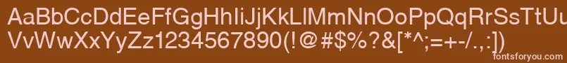 Więcej informacji o czcionce Cyrillichelvet Czcionka Cyrillichelvet – różowe czcionki na brązowym tle