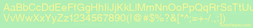 Cyrillichelvet Font – Yellow Fonts on Green Background