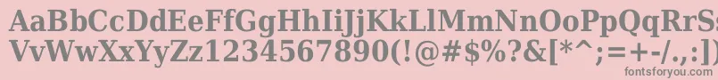 Dejavuserifcondensed ffy-Schriftart – Graue Schriften auf rosa Hintergrund
