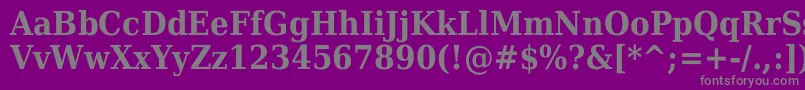 Dejavuserifcondensed ffy-Schriftart – Graue Schriften auf violettem Hintergrund