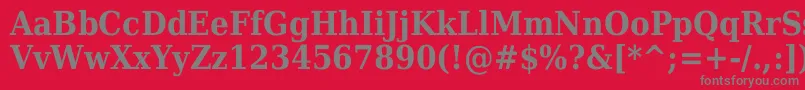 フォントDejavuserifcondensed ffy – 赤い背景に灰色の文字