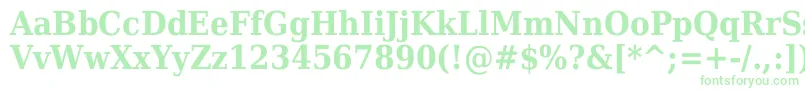 Dejavuserifcondensed ffy Font – Green Fonts on White Background