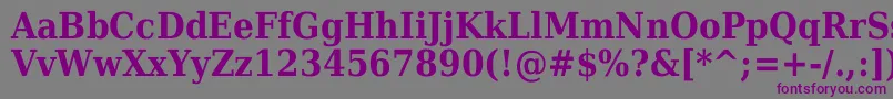 Dejavuserifcondensed ffy Font – Purple Fonts on Gray Background
