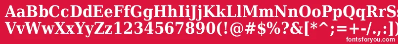 Dejavuserifcondensed ffy-Schriftart – Weiße Schriften auf rotem Hintergrund