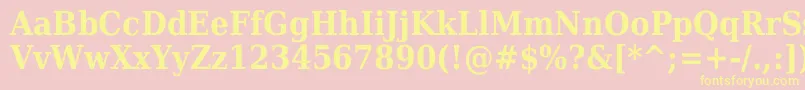Police Dejavuserifcondensed ffy – polices jaunes sur fond rose