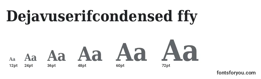 Dejavuserifcondensed ffy Font Sizes