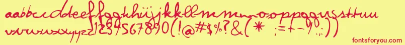 Violatio Font – Red Fonts on Yellow Background