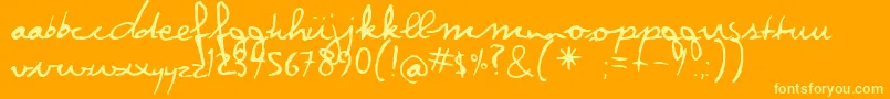 Violatio Font – Yellow Fonts on Orange Background