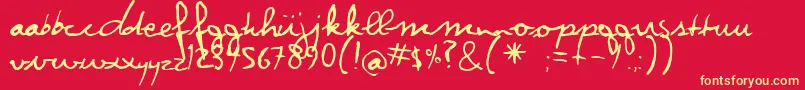 Violatio Font – Yellow Fonts on Red Background