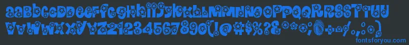 Bendit ffy Font – Blue Fonts on Black Background