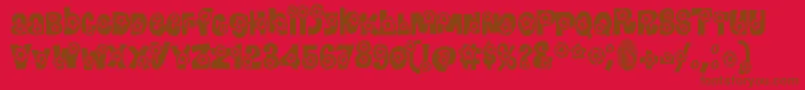Bendit ffy Font – Brown Fonts on Red Background