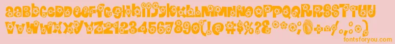 Weitere Informationen zur Bendit ffy-Schriftart Bendit ffy-Schriftart – Orangefarbene Schriften auf rosa Hintergrund
