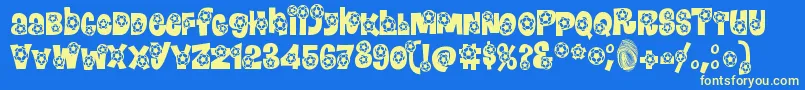 Bendit ffy Font – Yellow Fonts on Blue Background