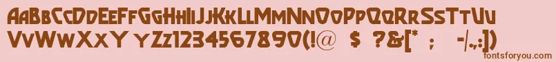 Popularcafeaa Font – Brown Fonts on Pink Background