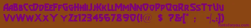 Popularcafeaa Font – Purple Fonts on Brown Background