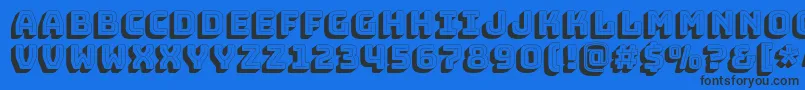 BungeeShade Font – Black Fonts on Blue Background