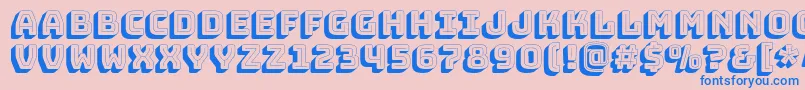 BungeeShade Font – Blue Fonts on Pink Background