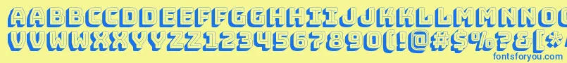 BungeeShade Font – Blue Fonts on Yellow Background