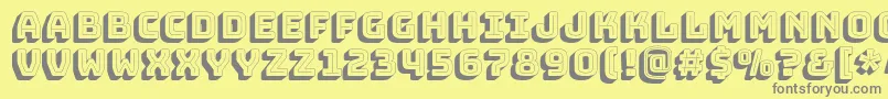 BungeeShade Font – Gray Fonts on Yellow Background