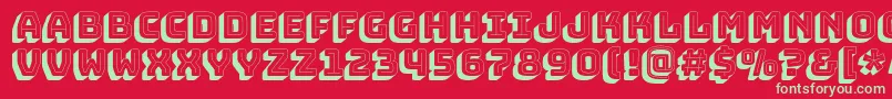 BungeeShade Font – Green Fonts on Red Background