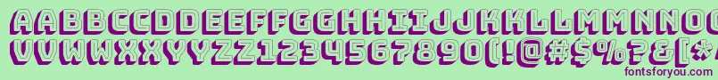 BungeeShade Font – Purple Fonts on Green Background