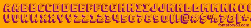 BungeeShade Font – Purple Fonts on Orange Background