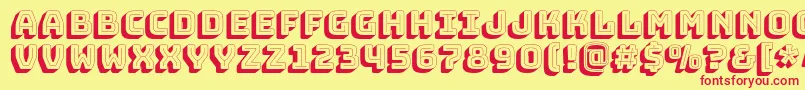 BungeeShade Font – Red Fonts on Yellow Background