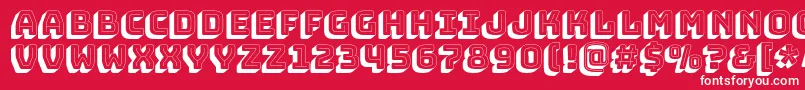 BungeeShade Font – White Fonts on Red Background