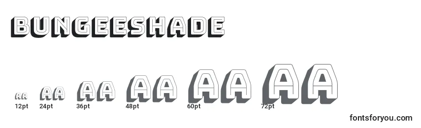 BungeeShade Font Sizes