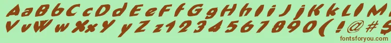 FatCat Font – Brown Fonts on Green Background